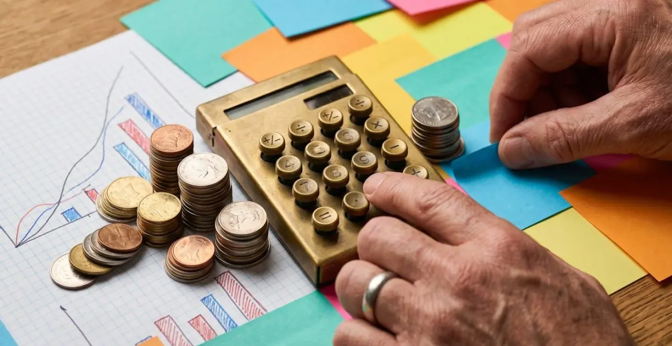 Organisation du budget voyage avec une calculatrice et un planning, symbolisant l'optimisation financière.